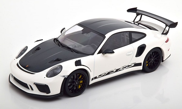Модель 1:18 Porsche 911 (991/2) GT3 RS Weissach Package - white/carbon grey (L.E.111pcs)