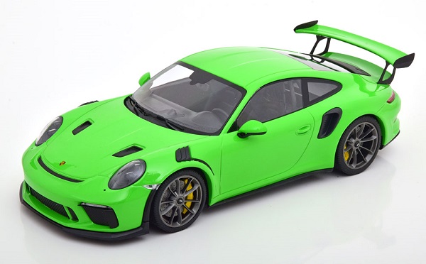 Модель 1:18 Porsche 911 (991 II) GT3 RS mit silbernen Felgen 2019 light green (L.E.111 pcs.)