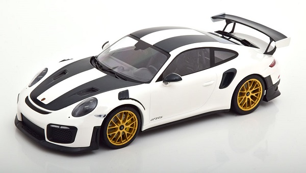 Модель 1:18 Porsche 911 (991/2) GT2 RS Weissach Package mit goldenen Felgen 2018 (Limited Edition 300 pcs.)