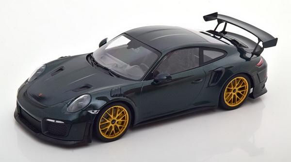 Porsche 911 (991/2) GT2 RS Weissach Package 2018 - dark geen met./black (L.E.300pcs) 153068320 Модель 1:18
