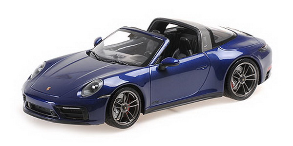 Porsche 911 (992) targa 4 GTS - blue met 155061060 Модель 1:18