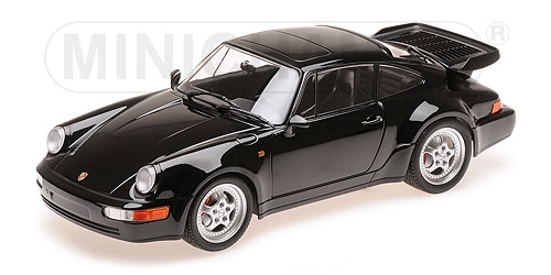 porsche 911 turbo (964) - black 155069104 Модель 1:18