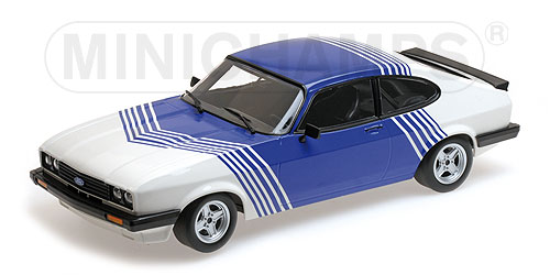 ford capri 3,0 - white/blue stripes 155788600 Модель 1:18
