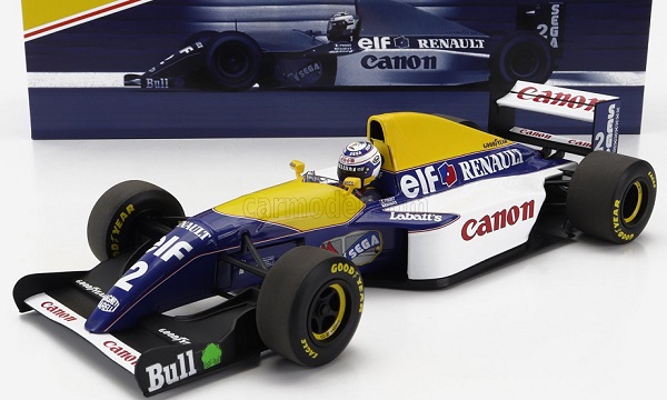 WILLIAMS F1 Renault Fw15 Team Williams Canon №2 World Champion Season (1993) Alain Prost, Blue Yellow White