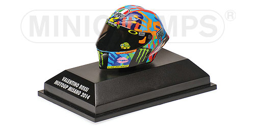 agv helmet motogp misano (valentino rossi) - шлем 398140096 Модель 1:8