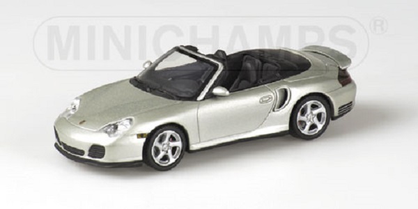 porsche 911 (996) turbo cabrio 2003 silver-silver 400062730 Модель 1:43