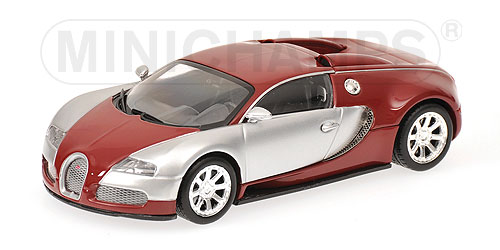 Модель 1:43 Bugatti Veyron Edition Centenaire - CHROME/red