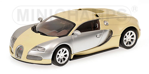 Модель 1:43 Bugatti Veyron Edition Centenaire - CHROME/BEIGE