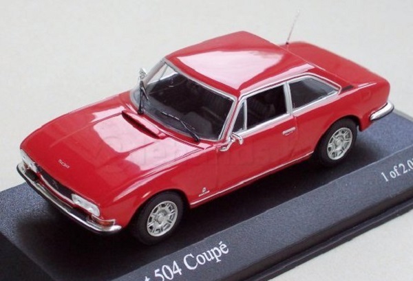 peugeot 504 coupe - red 400112121 Модель 1:43