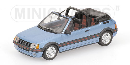 peugeot 205 cabrio - blue met 400112331 Модель 1:43