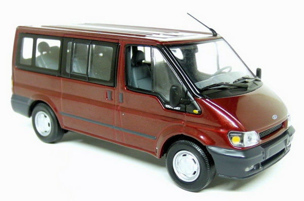 ford transit bus tourneo 2001 - dark red 403081213 Модель 1:43
