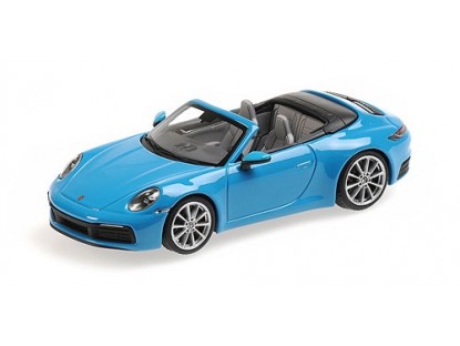 porsche 911 (992) carrera 4s cabrio - blue 410069332 Модель 1:43