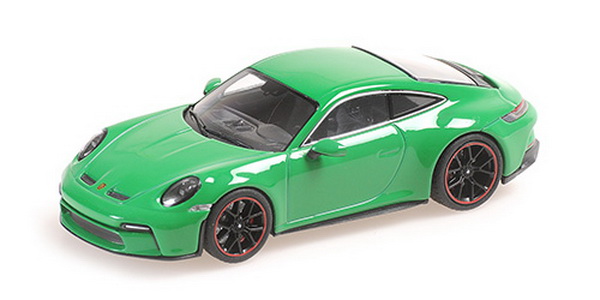 Porsche 911 (992) GT3 Touring - 2021 - Green W/Black Wheels 410069602 Модель 1:43
