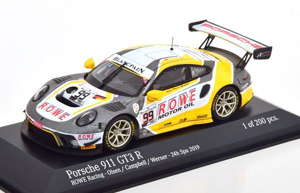 Porsche 911 GT3 R №99 ROWE Racing 24h Spa (Olsen - Campbell - Werner) (L.E.200pcs) 410196099 Модель 1:43