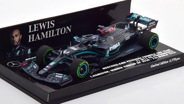 Модель 1:43 Mercedes-AMG F1 W11 EQ Performance №44 Winner Turkish GP, 7th World Champion Title (Lewis Hamilton) (L.E.2778pcs)