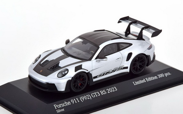 Porsche 911 (992) GT3 RS Weissach Package - 2023 - Silver/Carbon 413062113 Модель 1:43