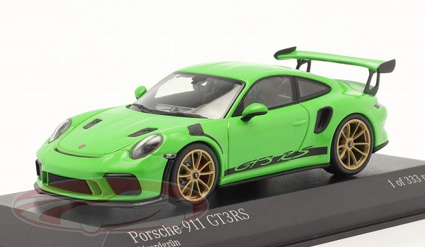 Модель 1:43 Porsche 991 II GT3 RS - 2018 lizard green / golden wheels