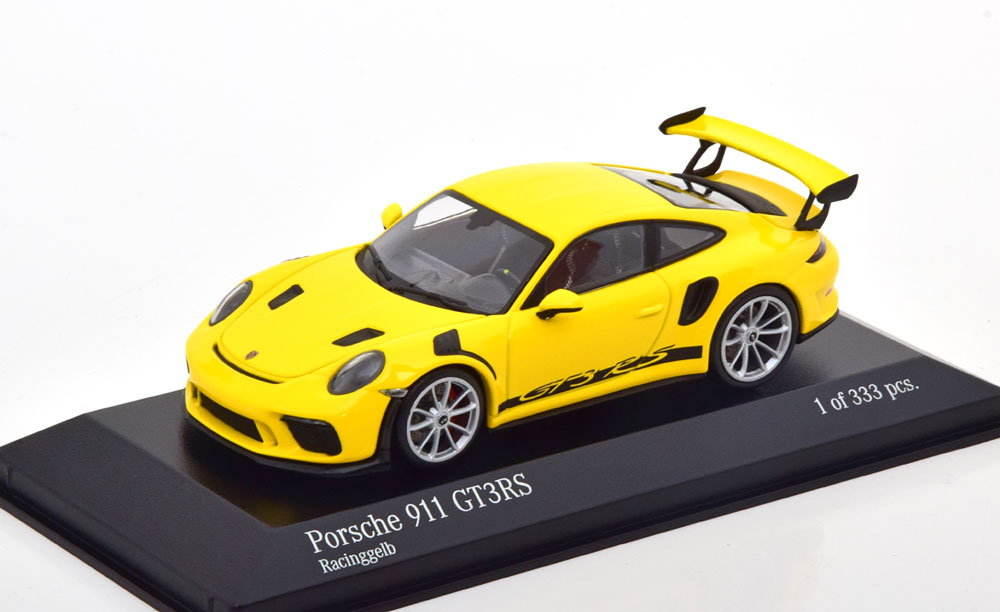 Porsche 911 (991 II) GT3-RS 2018 yellow (L. E. 333 pcs.) 413067050 Модель 1:43