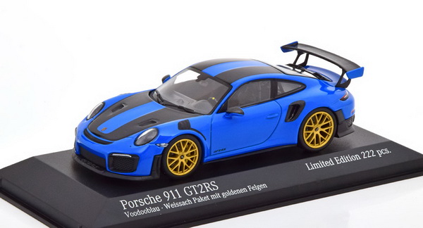 Модель 1:43 Porsche 911 (991 II) GT2 RS Weissach Package 2018 - blue/black (L.E.222 pcs.)