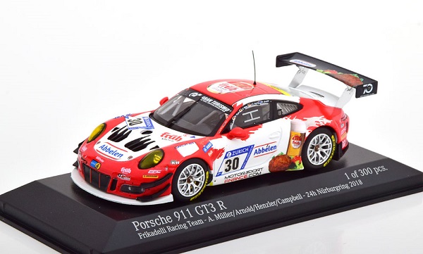 Porsche 911 (991) GT3 R №30 «Frikadelli» 24h Nurburgring (Arnold - Müller - Wolf Henzler - Campbell )(L.E.300pcs) 413186730 Модель 1:43