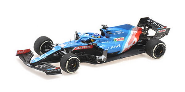 Модель 1:43 Alpine F1 Team A521 - Fernando Alonso - Qatar GP 2021 - L.E. 1008 Pcs.