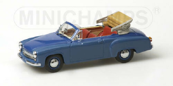 Wartburg 311/2 Cabriolet 1958 (Vergissmeinnicht Blue) 430015932 Модель 1:43