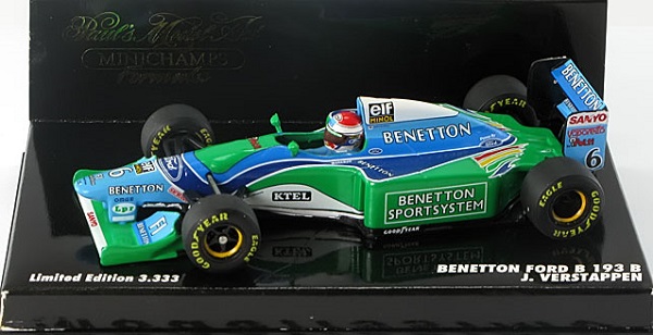 Модель 1:43 Benetton Ford B193B №6 (Jos Verstappen) (L.E.3333pcs)
