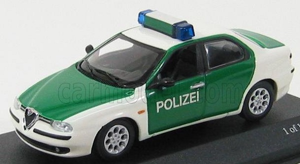 alfa romeo 156 polizei - white/green 433120790 Модель 1:43
