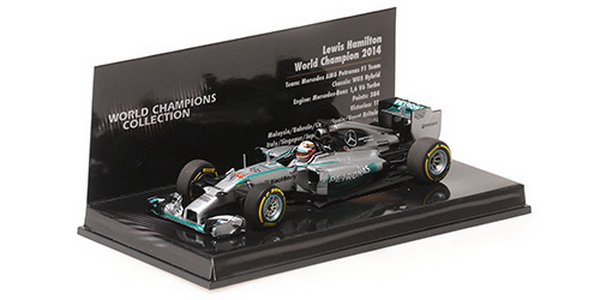 Модель 1:43 Mercedes AMG Petronas F1 Team W05 – Lewis Hamilton – World Champion 2014