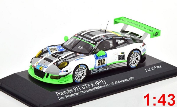 Модель 1:43 Porsche 911 GT3 R №912 24h Nurburgring (Lietz - Bergmeister - Christensen - Frederic Makowiecki) (L.E.160pcs)