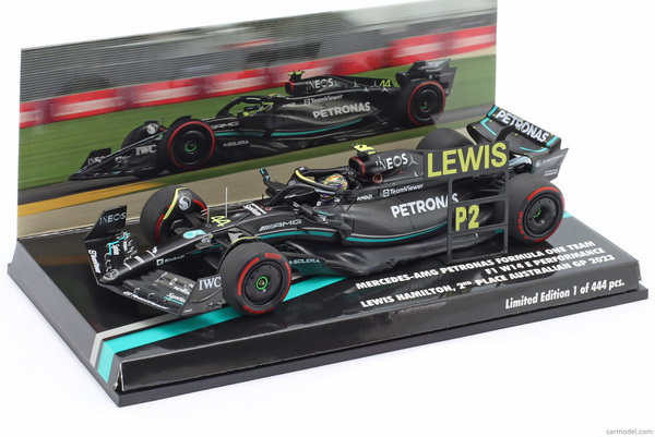 Mercedes W14 Team Mercedes-AMG Petronas N 44 2nd Australian GP With Pit Board 2023 Lewis Hamilton (L.e. 444 pcs.) 447230144 Модель 1:43