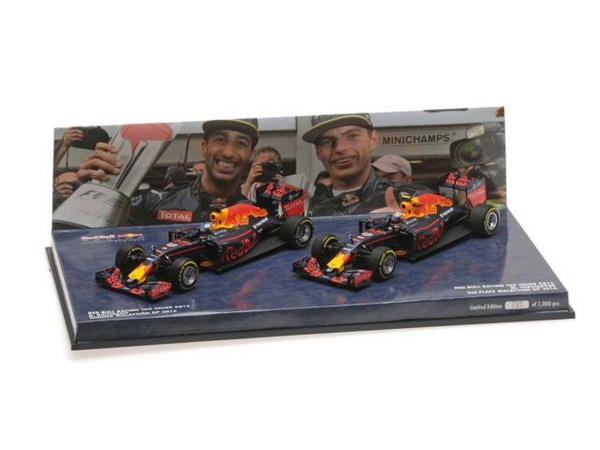 Модель 1:43 Red Bull Racing TAG-Heuer RB12 1-2 Finish GP Malaysia (Daniel Ricciardo - Max Verstappen) (2-car set)