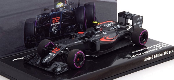 Модель 1:43 McLaren Honda MP4-31 Last Race, GP Abu Dhabi 2016 Button mit Figur, Limited 300 pcs