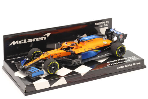 Модель 1:43 McLaren Renault MCL35 №55 2nd PLACE ITALIAN GP (Carlos Sainz Jr.) (L.E.624pcs)