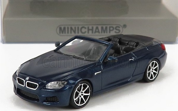 bmw 6-series m6 cabriolet open (f13) 2015, blue met 870027330 Модель 1:87