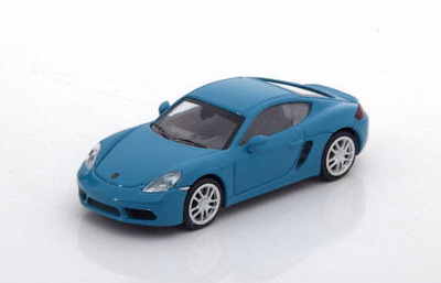 Модель 1:87 Porsche 718 Cayman - turqoisi/blue