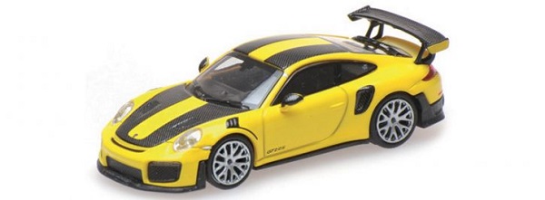 Модель 1:87 Porsche 911 GT2 RS (991/2) - 2018 - racing yellow/carbon