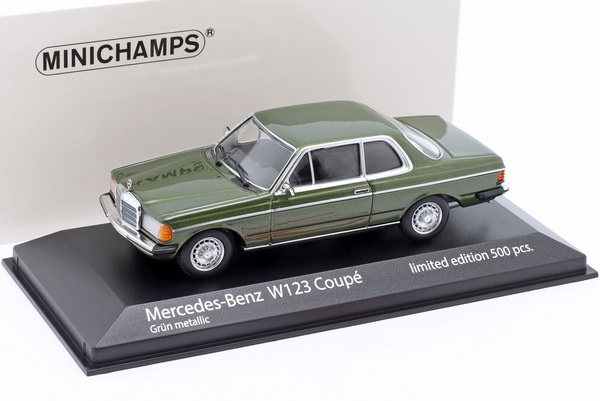 Mercedes-Benz 280 CE (C123) Coupe - 1976 - Dark green met. (L.e .500 pcs.) 943032224 Модель 1:43