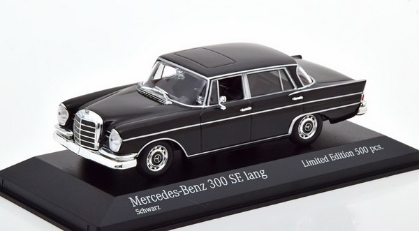 Модель 1:43 Mercedes-Benz 300 SE (LWB) - black (L.E.500pcs for Modelissimo)