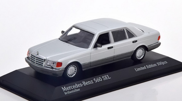 Модель 1:43 Mercedes-Benz 560 SEL (W126) - silver (L.E.500pcs for Modelissimo)