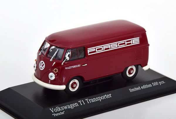 Модель 1:43 VW T1 Porsche Transporter - 1963 - Red (L.E.500pcs for Modelissimo)