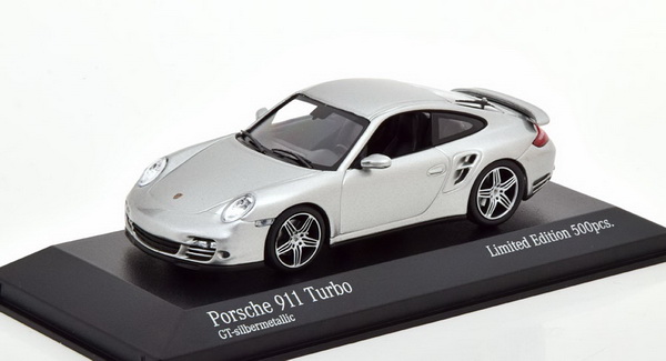 Модель 1:43 Porsche 911 (997) turbo 2006 - silver (L.E.500pcs for Modelissimo)