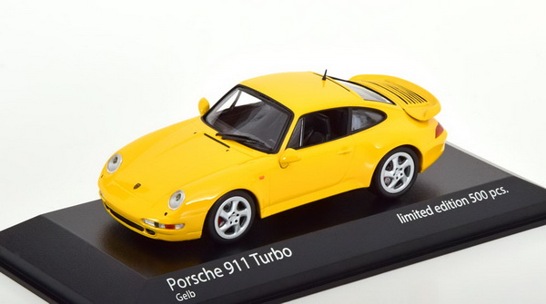 Модель 1:43 Porsche 911 (993) Turbo - 1995 - Yellow (L.e.500pcs for Modelissimo)
