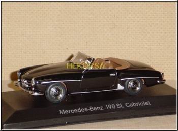 Модель 1:43 Mercedes-Benz 190 SL Cabrio (W121) - black