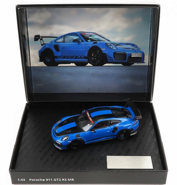 Модель 1:43 Porsche 911 (991 II) GT2 RS MR Manthey Racing blue Box (L.E. 200)