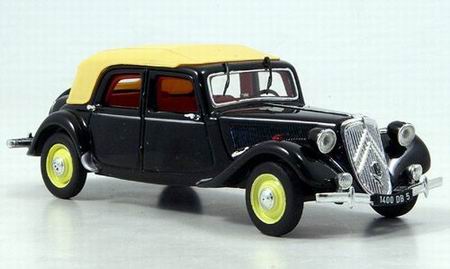 citroen traction 15/6 cabrio-limousine - black 145758 Модель 1:43