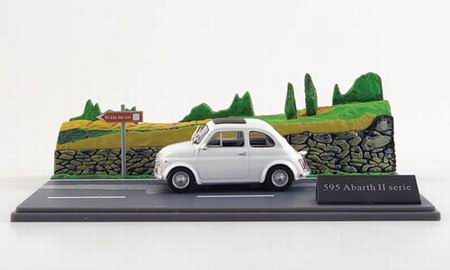 Модель 1:43 FIAT 595 Abarth Serie II, weiss, Diorama