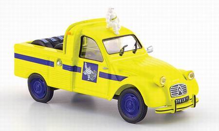 citroen 2cv pickup «michelin» - yellow blue 155709 Модель 1:43