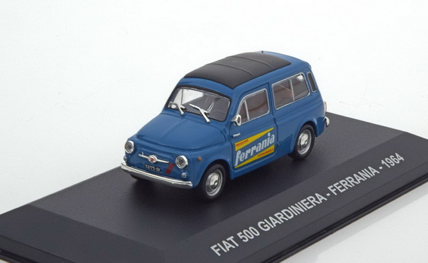 fiat 500 giardiniera "ferrania" 1964 blue/black AF044 Модель 1:43