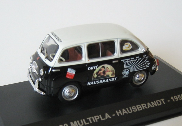 FIAT 600 Multipla "HAUSBRANDT" - black/white AF070 Модель 1:43